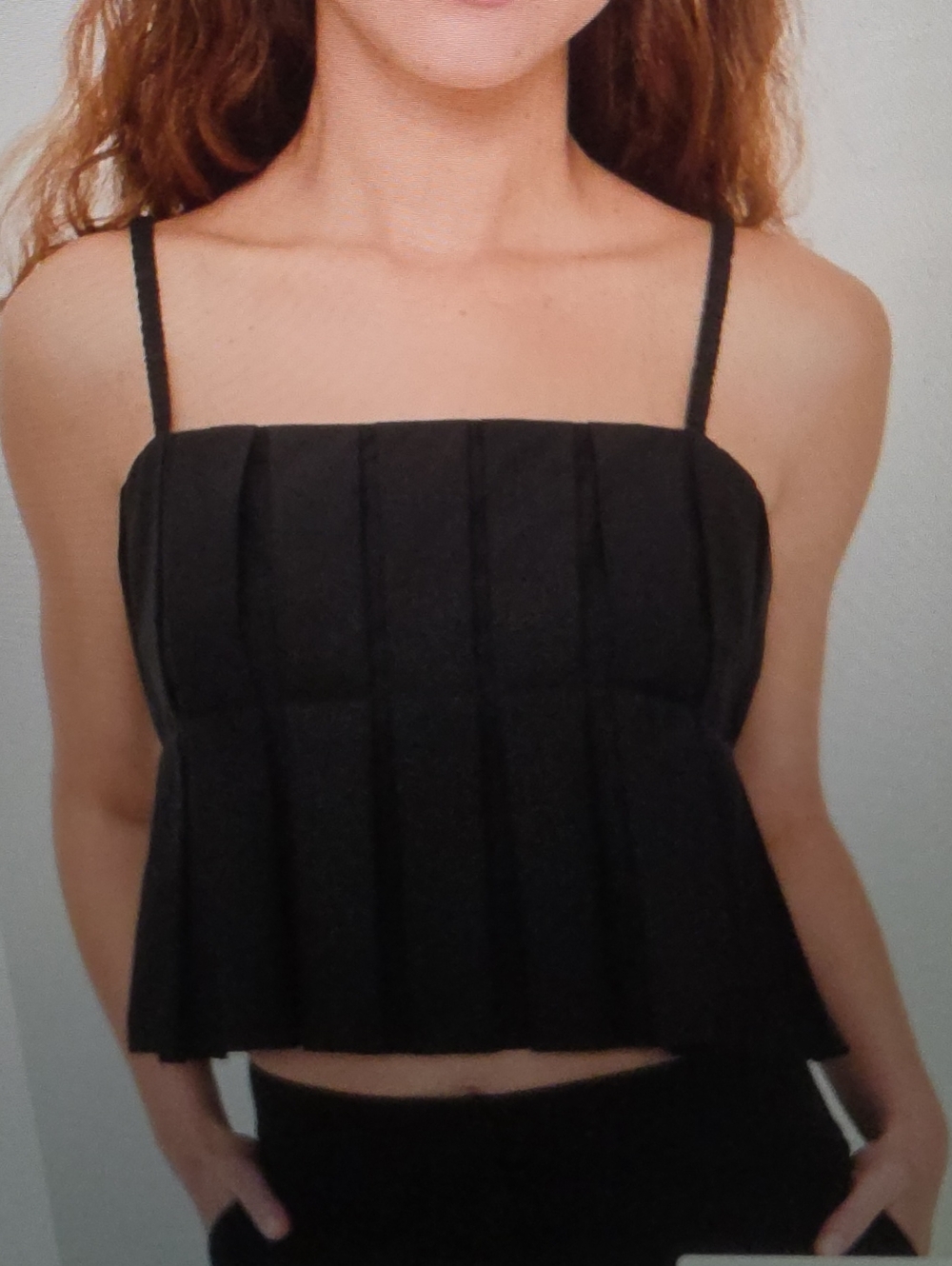 Theory High Low Pleated Cami Size M
